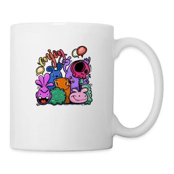 Doodle Enjoy your life!! - Tasse - Weiß - Rechts