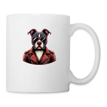 Rebel Spirit Dog - Cool Vintage Pet - Mug - white - Right