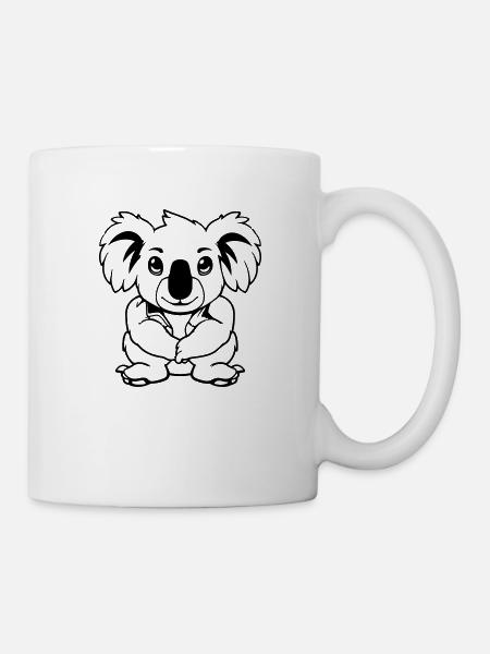 koalabär comic - Tasse - Weiß