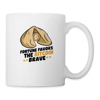 Bitcoin Fortune - Fortune Favors the Bitcoin Brave - Tasse - Weiß - Rechts