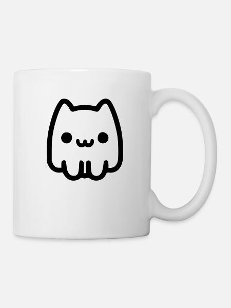 Chat fantome - Mug blanc - blanc