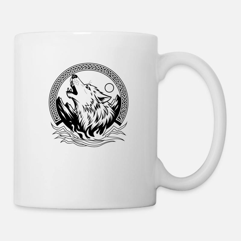 Wikinger-Wolf - Tasse - Weiß