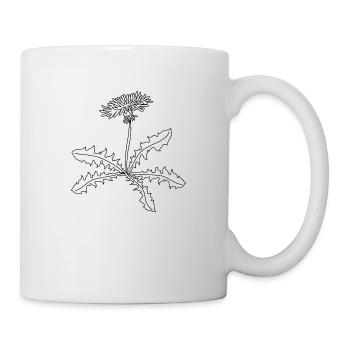 Löwenzahn dunkel - Tasse - Weiß - Rechts
