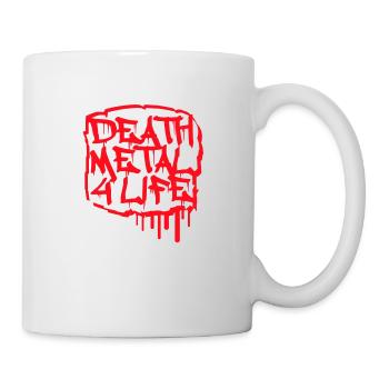 Heavy Death Metal 4 Life Hard Rock Cool Graffiti - Mug blanc - blanc - Droite
