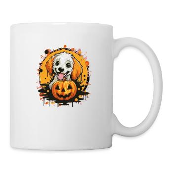 Chien Citrouille Halloween - Mug blanc - blanc - Droite