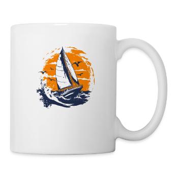 Motif Voilier - Mug blanc - blanc - Droite