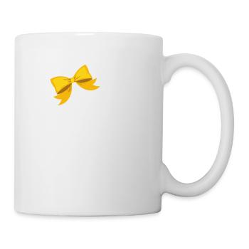 Letter k yellow bow - Mug - white - Right