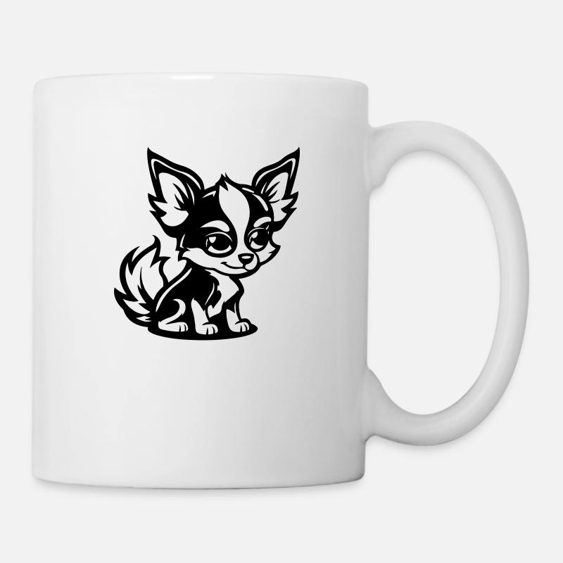 hund comic - Tasse - Weiß