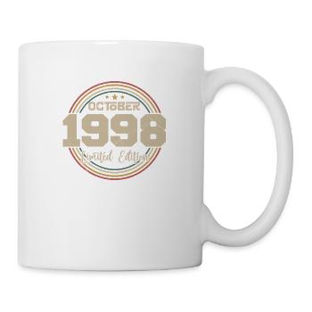 Born in October 1998 Retro Anniversary October 1998 - Mug - white - Right