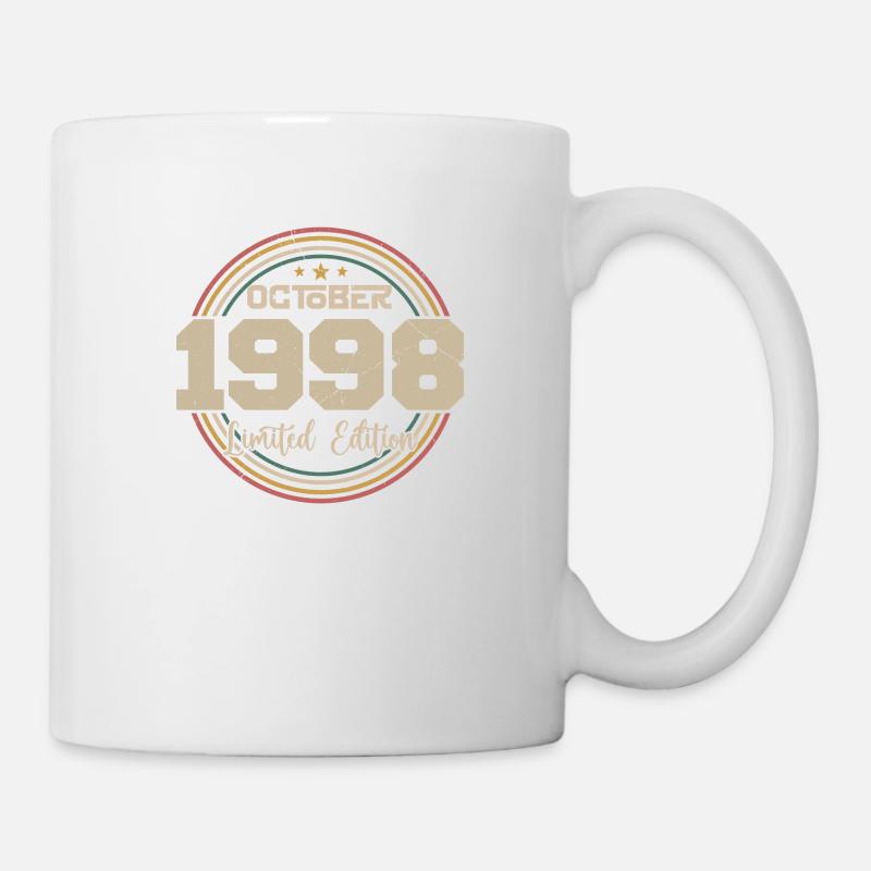 Né en octobre 1998 Retro Anniversaire Octobre 1998 - Mug blanc - blanc