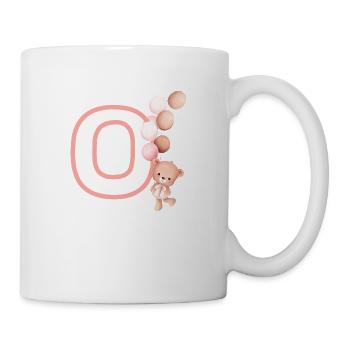 Buchstabe o Rosenbär - Tasse - Weiß - Rechts