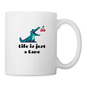 Life is Just a Game Retro Pixel Art Design - Mug - white - Right
