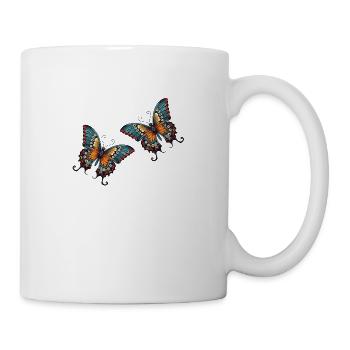 Papillons - Mug blanc - blanc - Droite