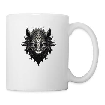 Wildschwein - Tasse - Weiß - Rechts