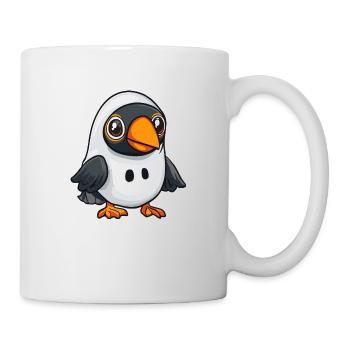 Toucan oiseau Halloween bande dessinée fantôme - Mug blanc - blanc - Droite