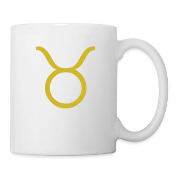 Zodiac sign Taurus, exclusive t-shirt design - Mug - white - Right