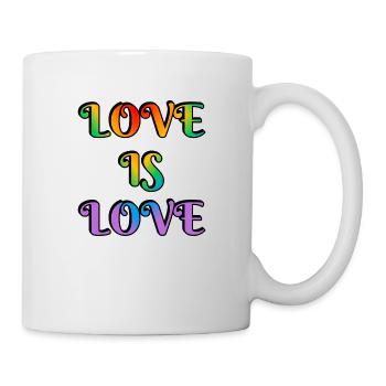 Regenbogen-Liebe ist Liebe - Tasse - Weiß - Rechts