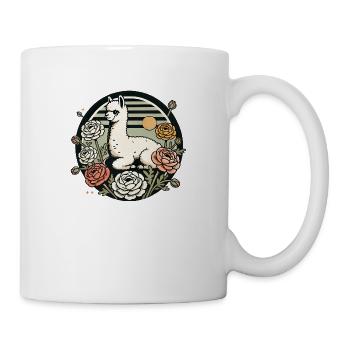 Alpagas - Mug blanc - blanc - Droite