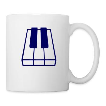 Piano piano jouant instrument de musique classique - Mug blanc - blanc - Droite