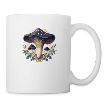 Jahrgangs-Pilze - Tasse - Weiß - Rechts