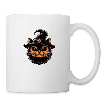 Gruseliges Kätzchen - Tasse - Weiß - Rechts