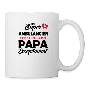 ambulancier et papa / futur papa exceptionnel - Mug blanc - blanc - Droite