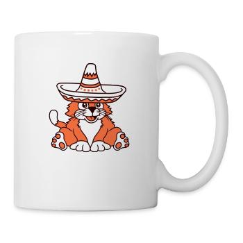 Chapeau Sombrero Chat Culture Mexicaine Chaton - Mug blanc - blanc - Droite