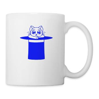Magical Enchanted Top Hat Wizard Cat - Mug - white - Right