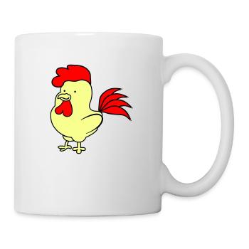 Hahn - Tasse - Weiß - Rechts