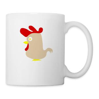 Hahn - Tasse - Weiß - Rechts