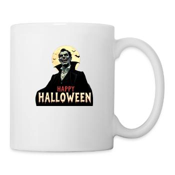 Draculas Halloween-Gruß - Tasse - Weiß - Rechts