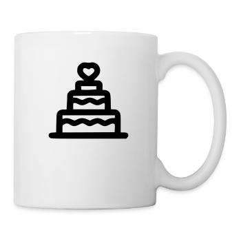 Herz-Torte - Tasse - Weiß - Rechts
