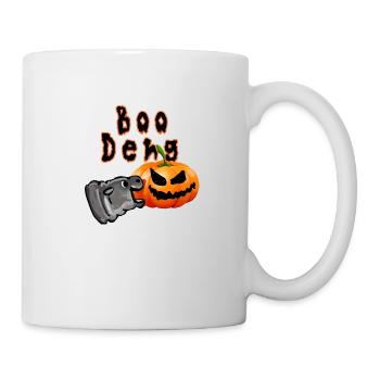 Boo deng,moo deng,nilpferd, halloween,illustration - Tasse - Weiß - Rechts