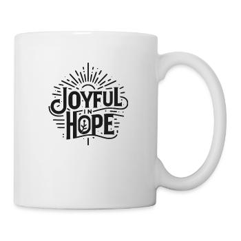 Joyeux dans l’espérance - Mug blanc - blanc - Droite