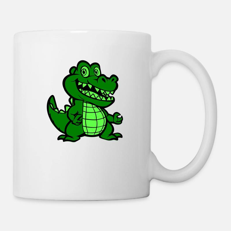 krokodil tier comic - Tasse - Weiß
