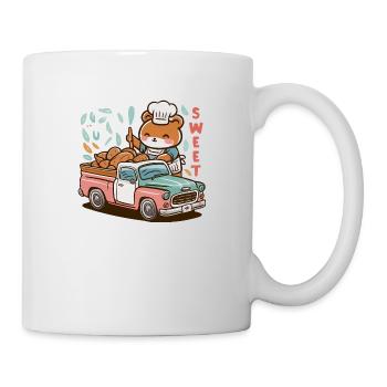 Kawaii Bear Selling Sweet Potato - Mug - white - Right