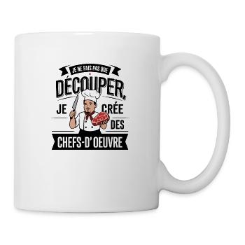 Cadeau boucher humoristique - Mug blanc - blanc - Droite