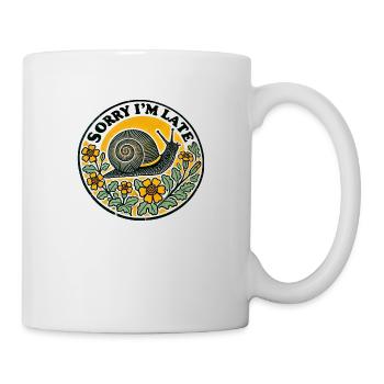 Désolé, je suis en retard - Mug blanc - blanc - Droite