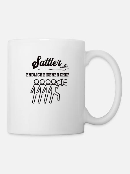 Sattler Chef Selbstständigkeit Firma Gründen - Tasse - Weiß