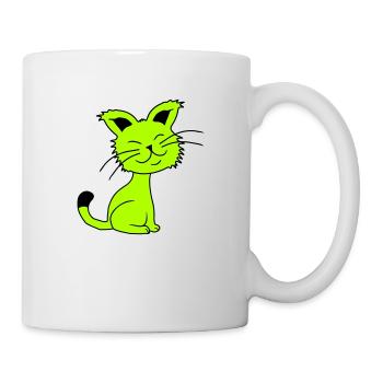 Pretty Cat Looking Happy Cheerful Smiling - Mug - white - Right