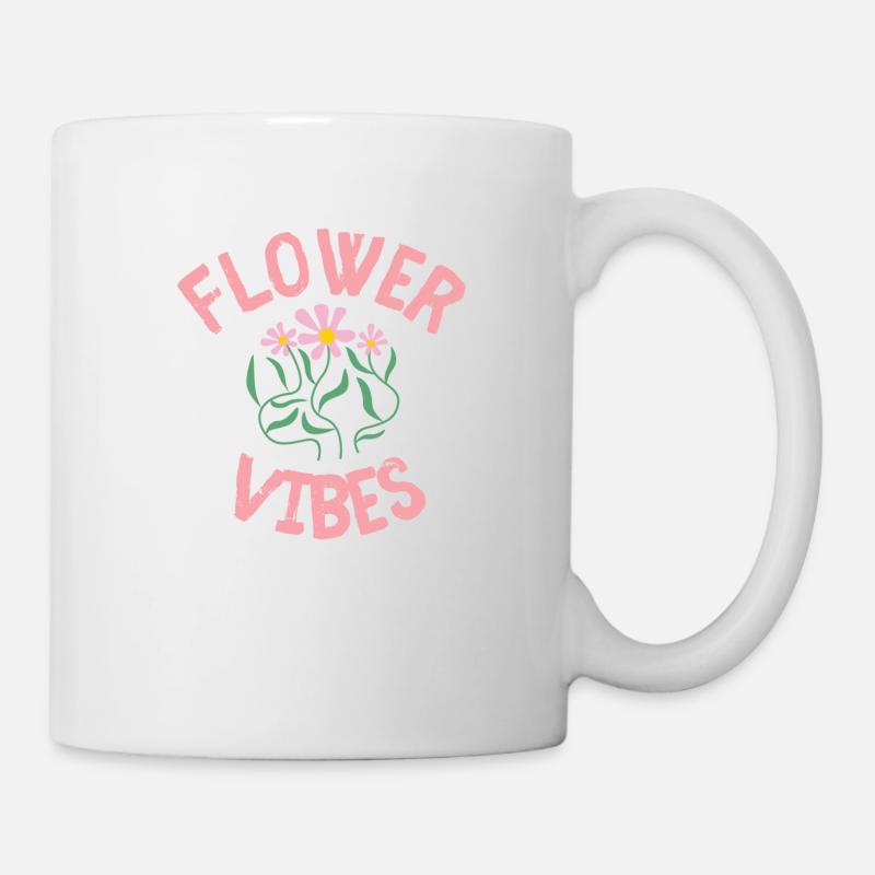 Flower Vibes - Tasse - Weiß