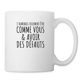 idée cadeau message humour drole homme femme rigol - Mug blanc - blanc - Droite