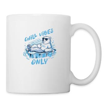 Nur Chill Vibes - Tranquil Polar Bear - Tasse - Weiß - Rechts