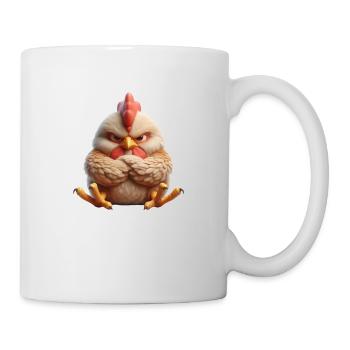 Hahn grimmig 3 - Tasse - Weiß - Rechts