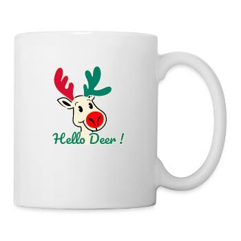 Hello deer ! le renne joyeux - Mug blanc - blanc - Droite
