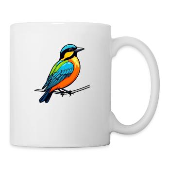 Vogel der auf einen ast Steht - Tasse - Weiß - Rechts