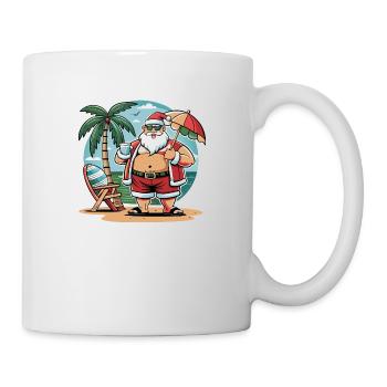 Funny Santa Christmas with a twist - Mug - white - Right