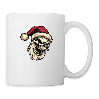 Crâne de Père Noël - Mug blanc - blanc - Droite