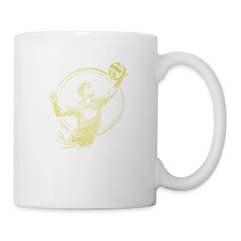 Volleyball Spieler - Tasse - Weiß - Rechts