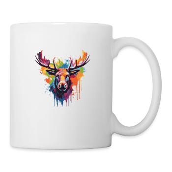 Elch - Tasse - Weiß - Rechts